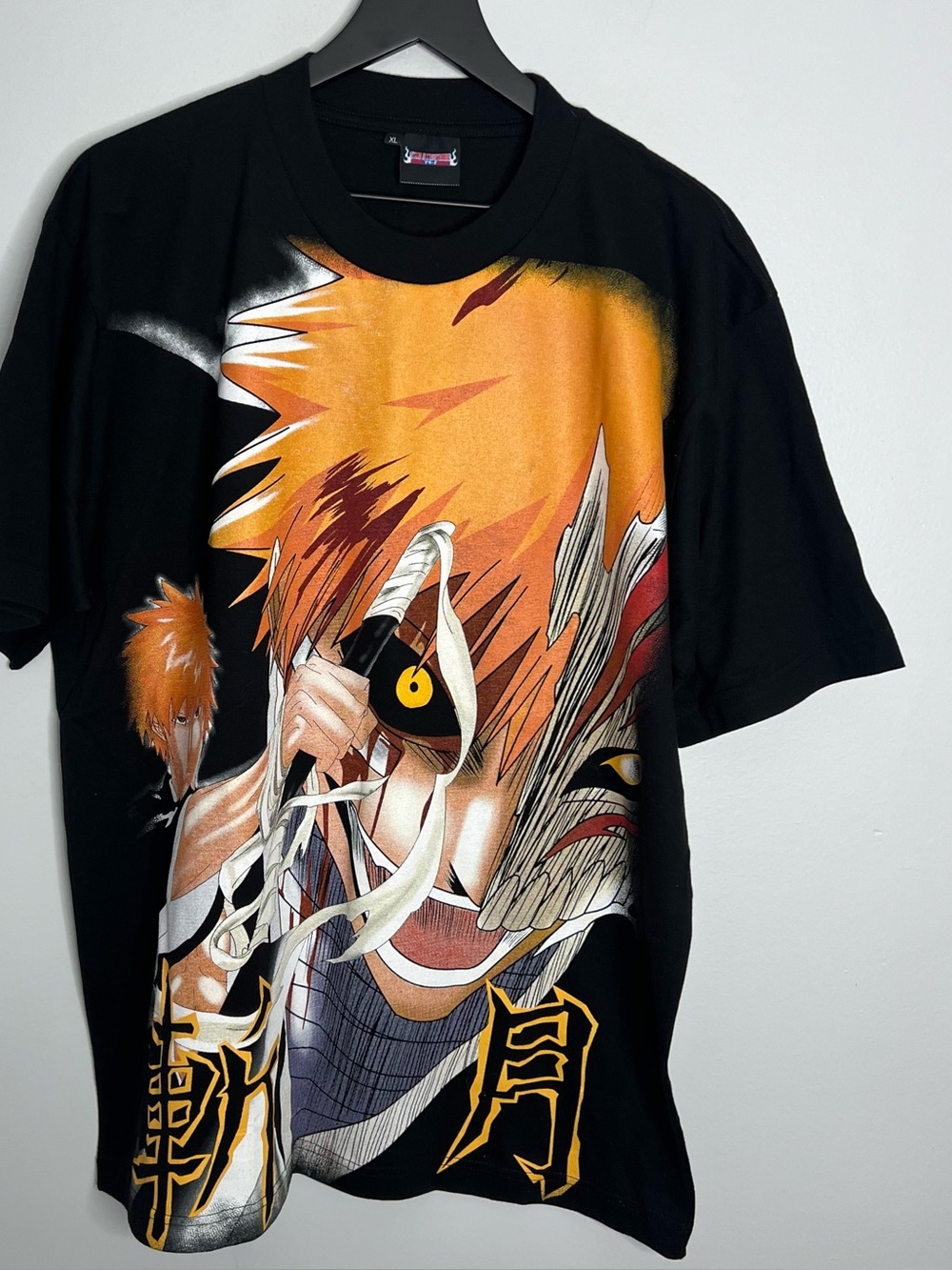 Ichigo Kurosaki vs Grimmjow Ripple Junction Bleach Anime T Shirt Mens XL Black